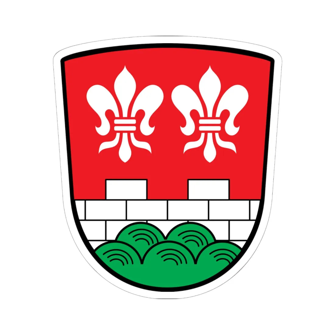 DEU Birgland COA (Germany) (Coat of Arms) STICKER Vinyl Kiss-Cut Decal 6 Inch White - The Sticker Space