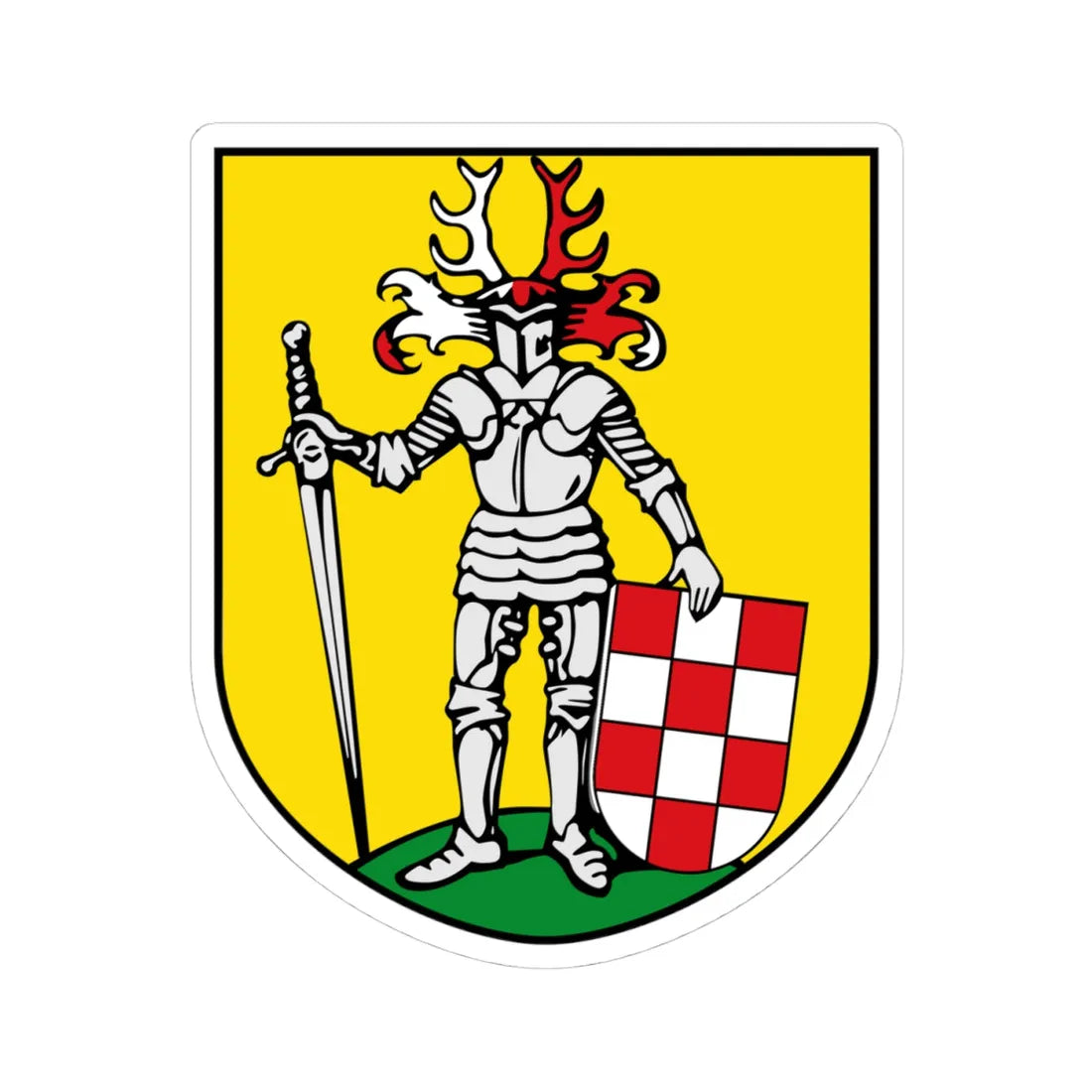 DEU Bleicherode COA (Germany) (Coat of Arms) STICKER Vinyl Kiss-Cut Decal 4 Inch White - The Sticker Space