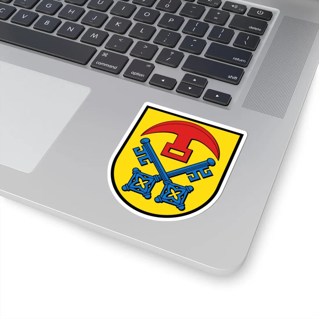 DEU Bobstadt Bürstadt COA (Germany) (Coat of Arms) STICKER Vinyl Kiss-Cut Decal - The Sticker Space