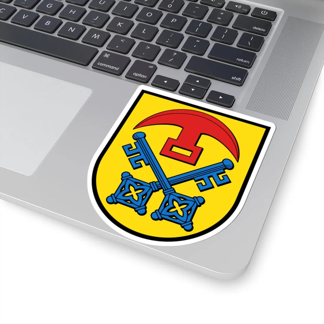 DEU Bobstadt Bürstadt COA (Germany) (Coat of Arms) STICKER Vinyl Kiss-Cut Decal - The Sticker Space