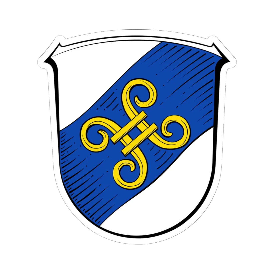 DEU Breidenbach COA (Germany) (Coat of Arms) STICKER Vinyl Kiss-Cut Decal 6 Inch White - The Sticker Space