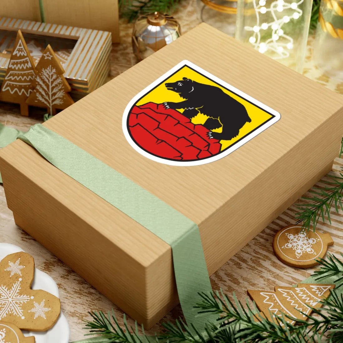 DEU Bärenstein Erzgebirge COA (Germany) (Coat of Arms) STICKER Vinyl Kiss-Cut Decal - The Sticker Space