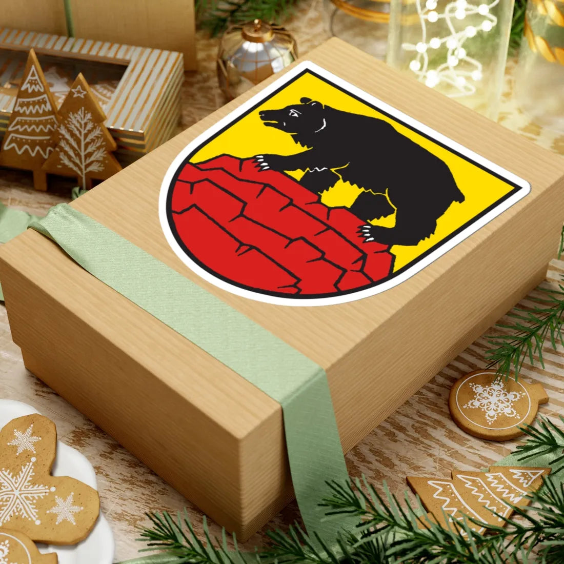 DEU Bärenstein Erzgebirge COA (Germany) (Coat of Arms) STICKER Vinyl Kiss-Cut Decal - The Sticker Space