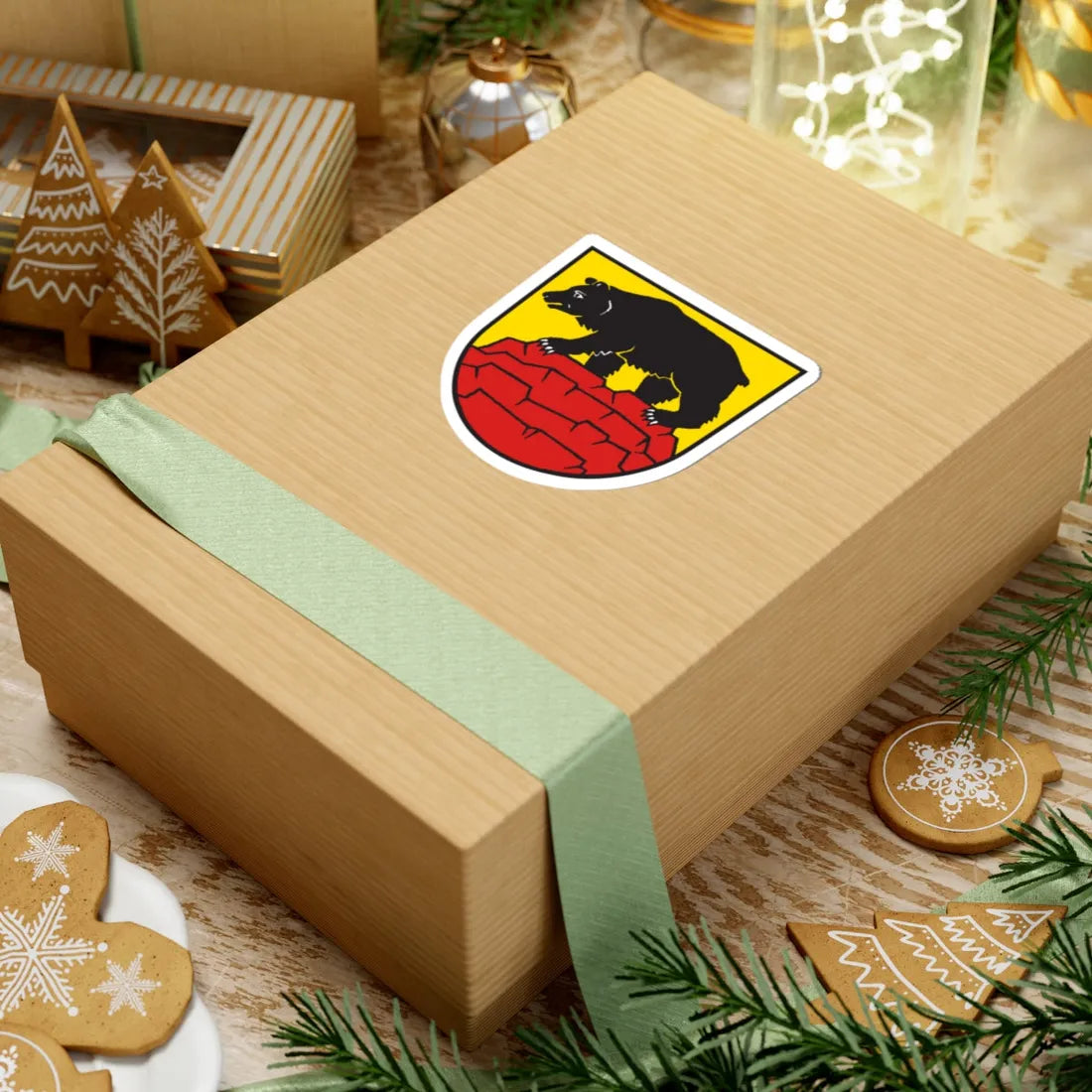 DEU Bärenstein Erzgebirge COA (Germany) (Coat of Arms) STICKER Vinyl Kiss-Cut Decal - The Sticker Space