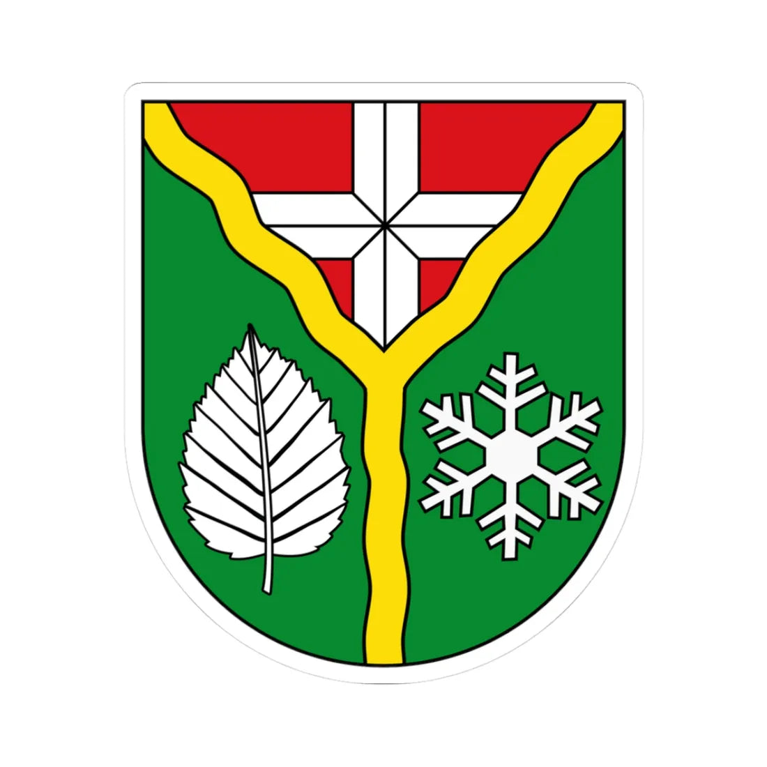 DEU Bubach-Calmesweiler COA (Germany) (Coat of Arms) STICKER Vinyl Kiss-Cut Decal 3 Inch White - The Sticker Space