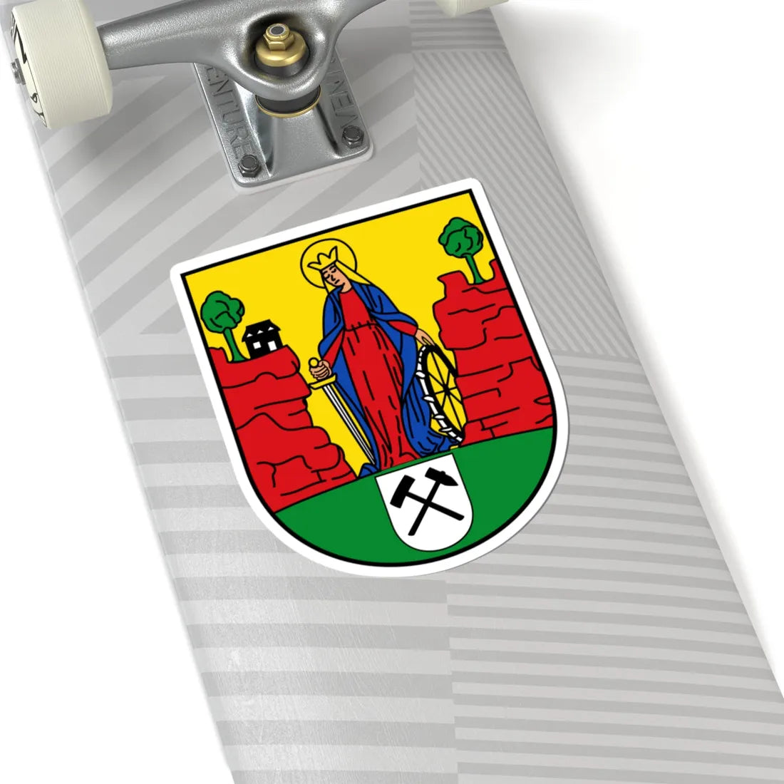 DEU Buchholz Erzgebirge COA (Germany) (Coat of Arms) STICKER Vinyl Kiss-Cut Decal - The Sticker Space