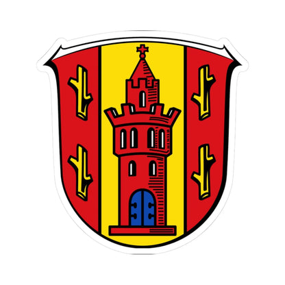 DEU Burgholzhausen Friedrichsdorf COA (Germany) (Coat of Arms) STICKER Vinyl Kiss-Cut Decal 3 Inch White - The Sticker Space