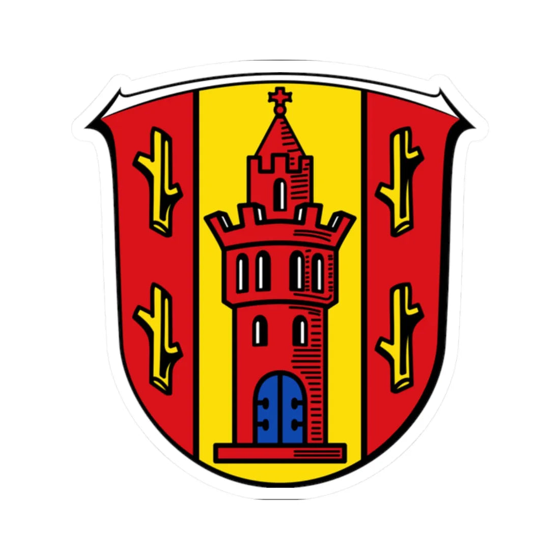 DEU Burgholzhausen Friedrichsdorf COA (Germany) (Coat of Arms) STICKER Vinyl Kiss-Cut Decal - The Sticker Space