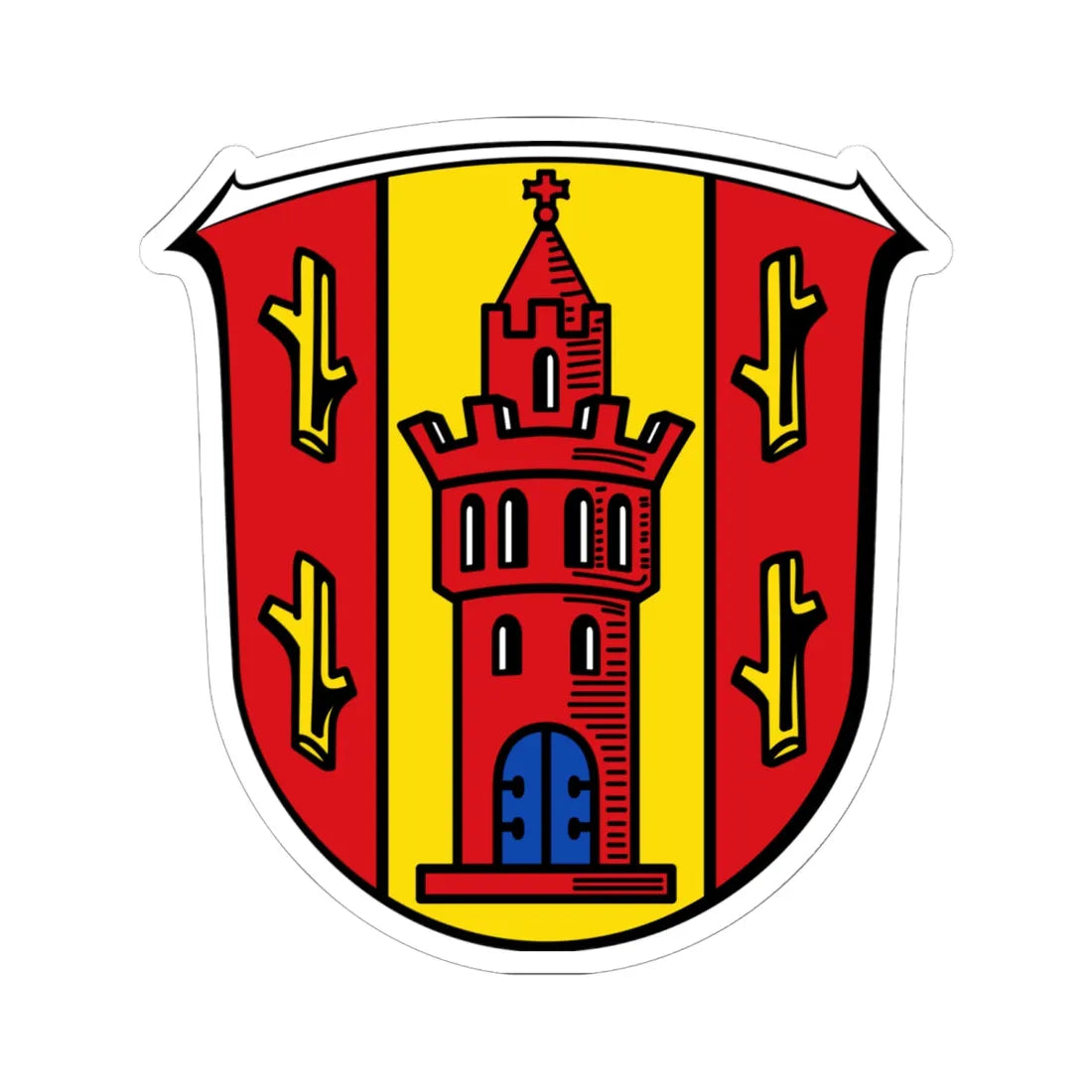 DEU Burgholzhausen Friedrichsdorf COA (Germany) (Coat of Arms) STICKER Vinyl Kiss-Cut Decal - The Sticker Space