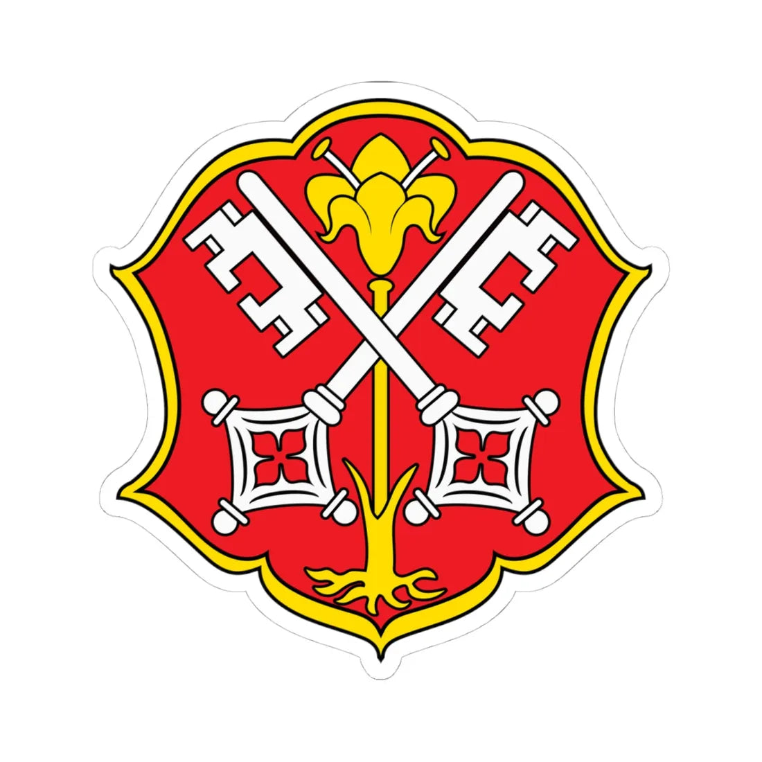 DEU Burtenbach COA (Germany) (Coat of Arms) STICKER Vinyl Kiss-Cut Decal 4 Inch White - The Sticker Space