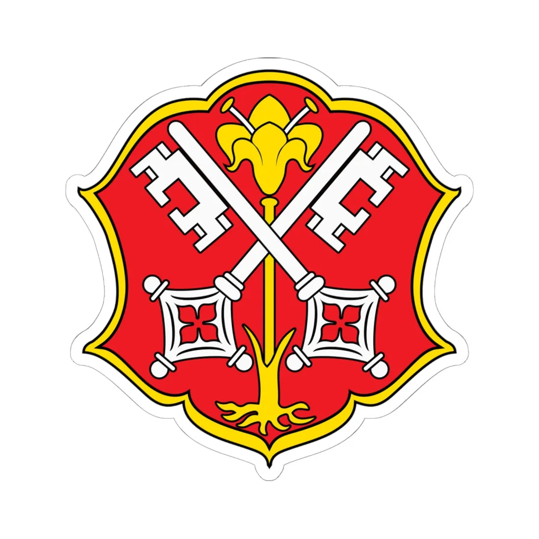 DEU Burtenbach COA (Germany) (Coat of Arms) STICKER Vinyl Kiss-Cut Decal 6 Inch White - The Sticker Space