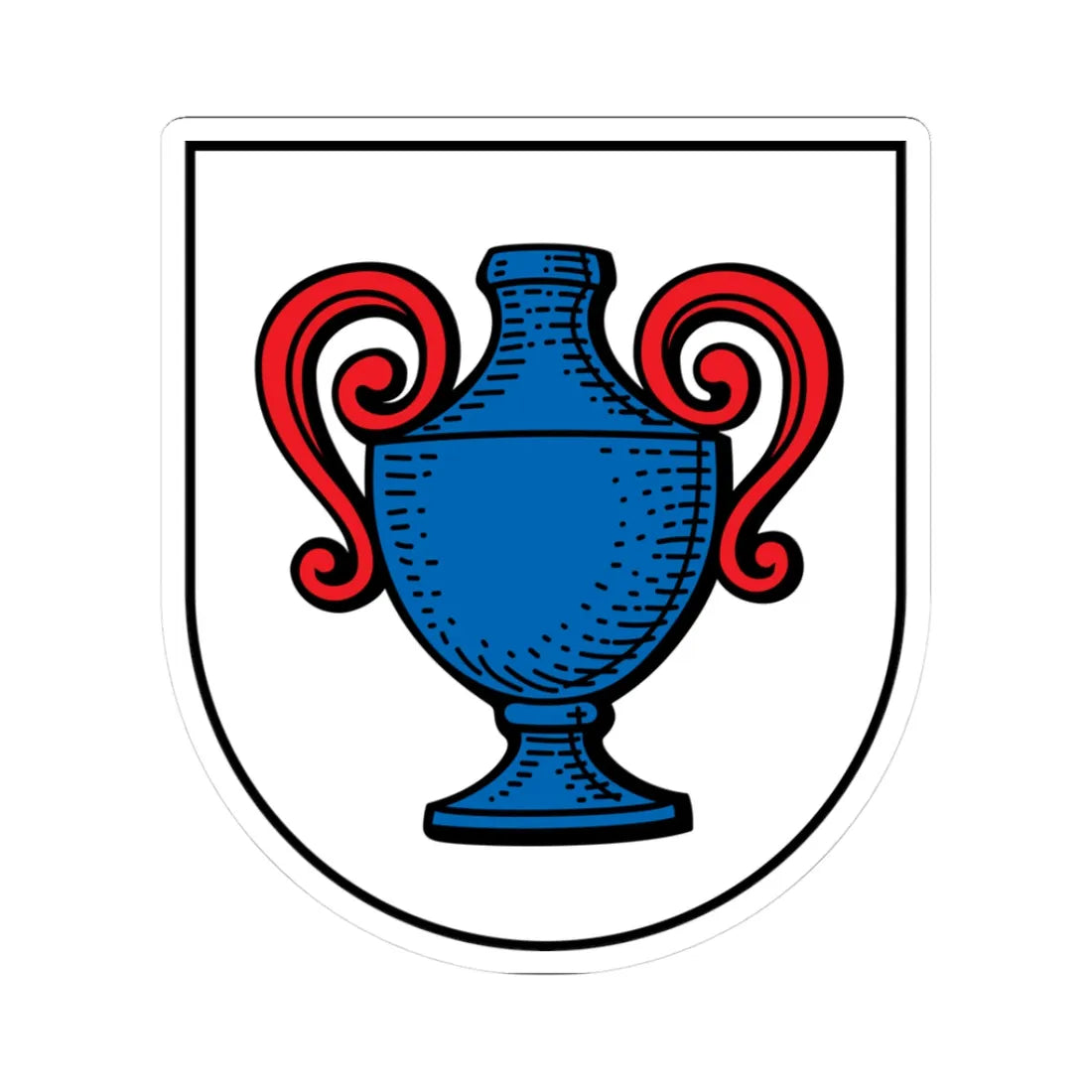 DEU Charlottenberg COA (Germany) (Coat of Arms) STICKER Vinyl Kiss-Cut Decal 3 Inch White - The Sticker Space