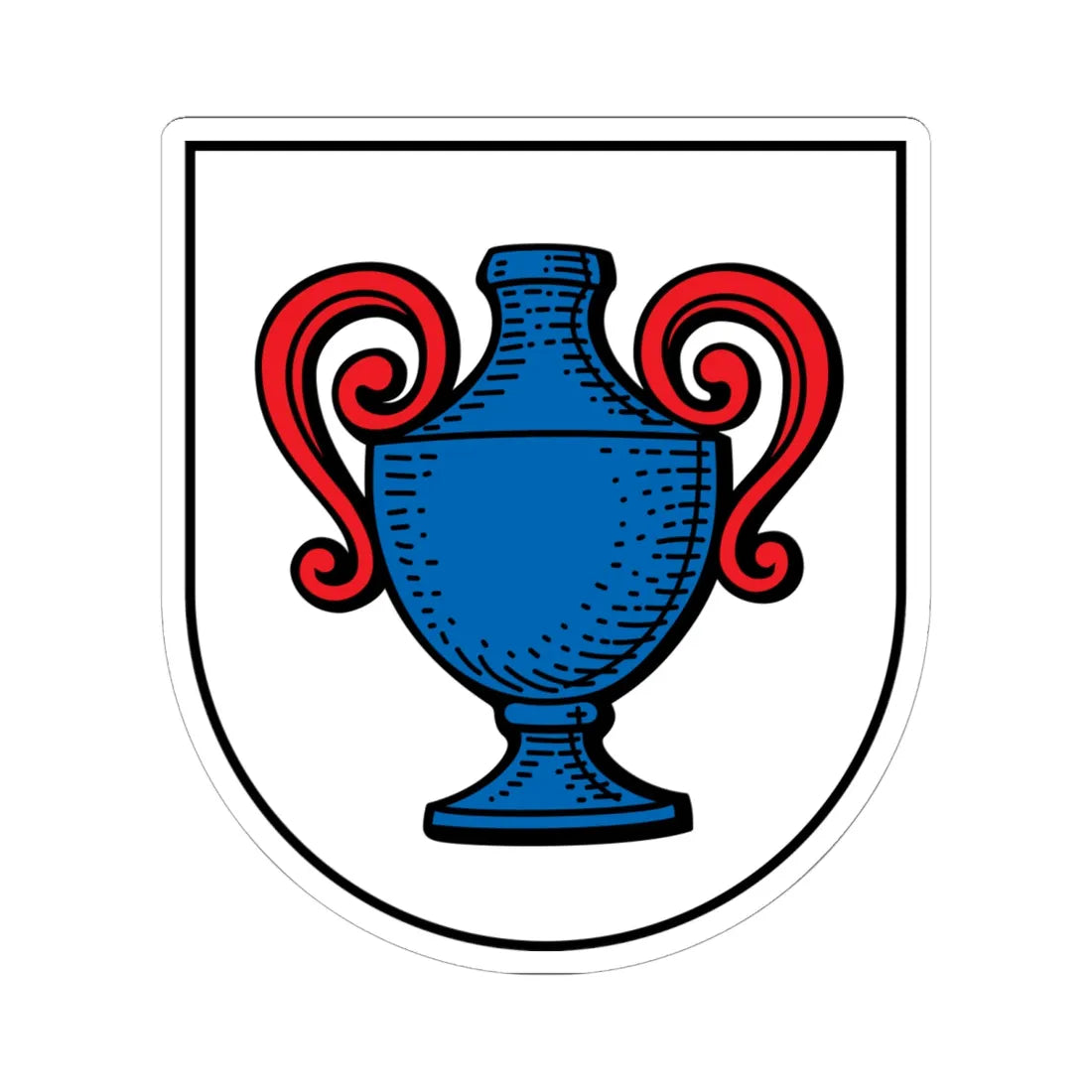 DEU Charlottenberg COA (Germany) (Coat of Arms) STICKER Vinyl Kiss-Cut Decal 6 Inch White - The Sticker Space