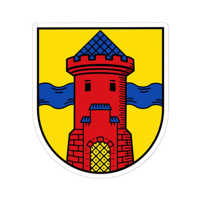 DEU Delmenhorst COA (Germany) (Coat of Arms) STICKER Vinyl Kiss-Cut Decal 6 Inch White - The Sticker Space
