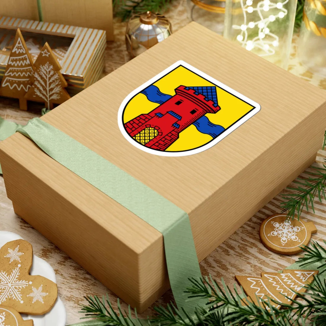 DEU Delmenhorst COA (Germany) (Coat of Arms) STICKER Vinyl Kiss-Cut Decal - The Sticker Space