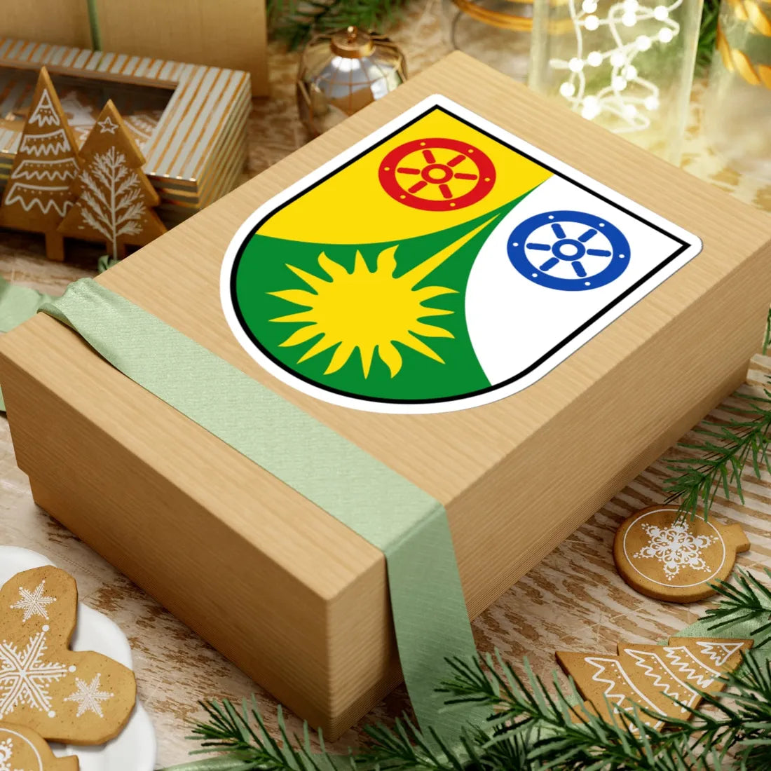 DEU Donnersbergkreis COA (Germany) (Coat of Arms) STICKER Vinyl Kiss-Cut Decal - The Sticker Space