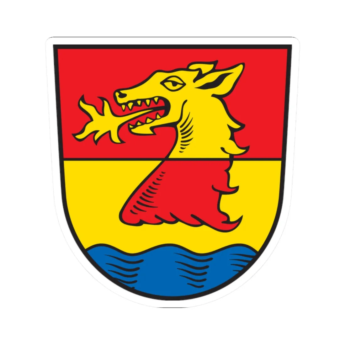 DEU Duggendorf COA (Germany) (Coat of Arms) STICKER Vinyl Kiss-Cut Decal 2 Inch White - The Sticker Space