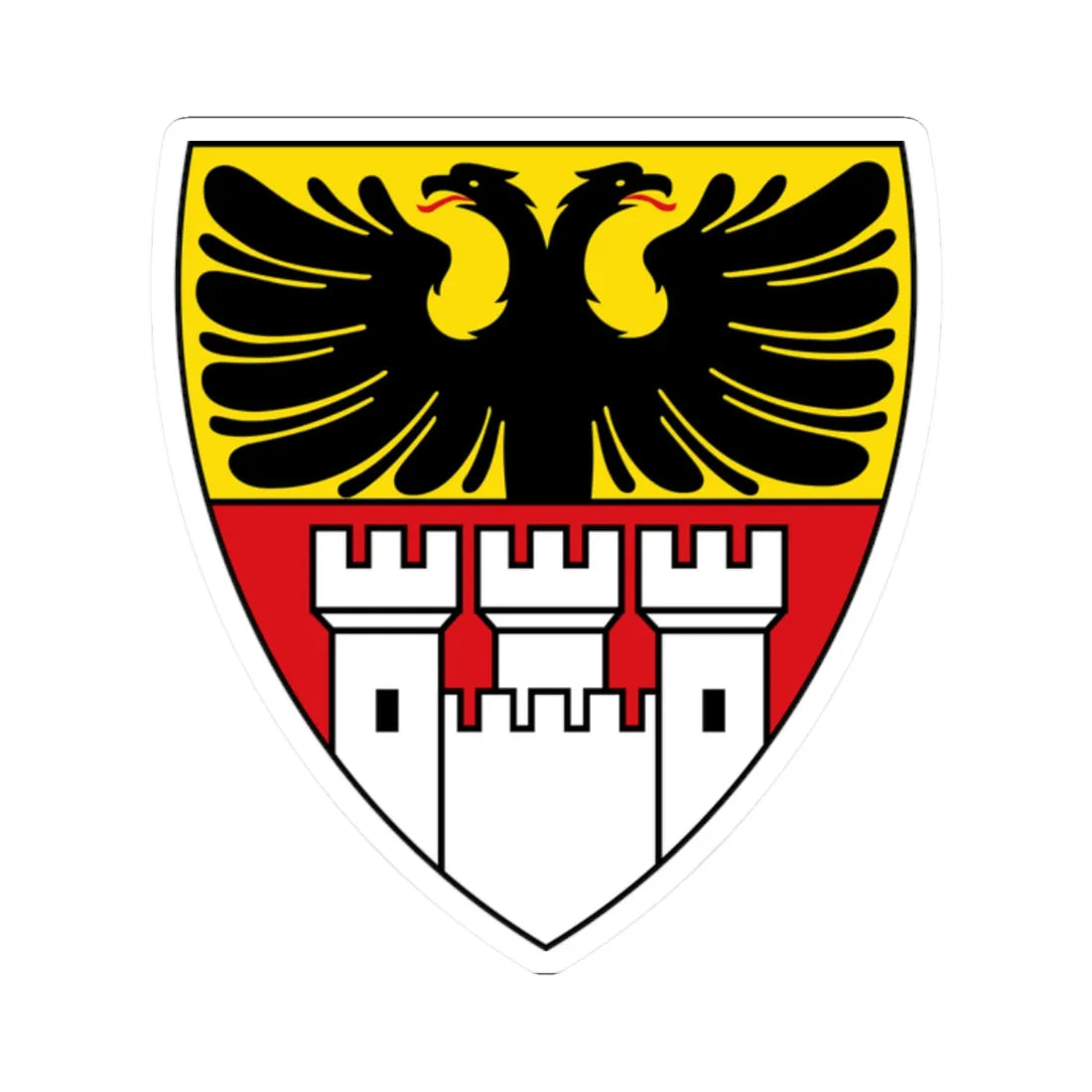 DEU Duisburg COA (Germany) (Coat of Arms) STICKER Vinyl Kiss-Cut Decal 2 Inch White - The Sticker Space