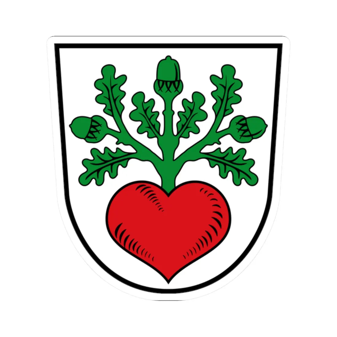 DEU Egelsbach COA (Germany) (Coat of Arms) STICKER Vinyl Kiss-Cut Decal 2 Inch White - The Sticker Space
