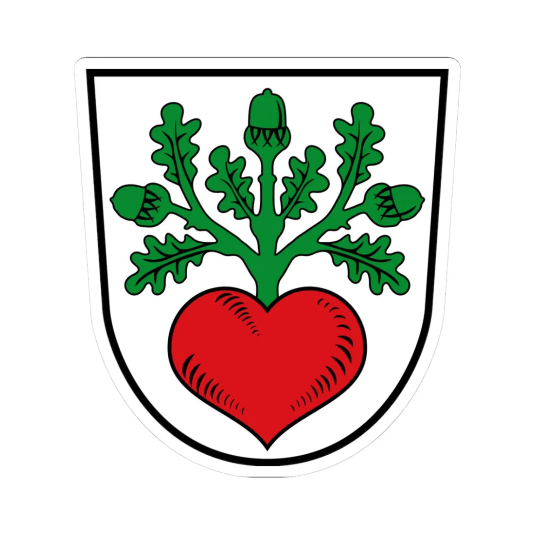 DEU Egelsbach COA (Germany) (Coat of Arms) STICKER Vinyl Kiss-Cut Decal 3 Inch White - The Sticker Space