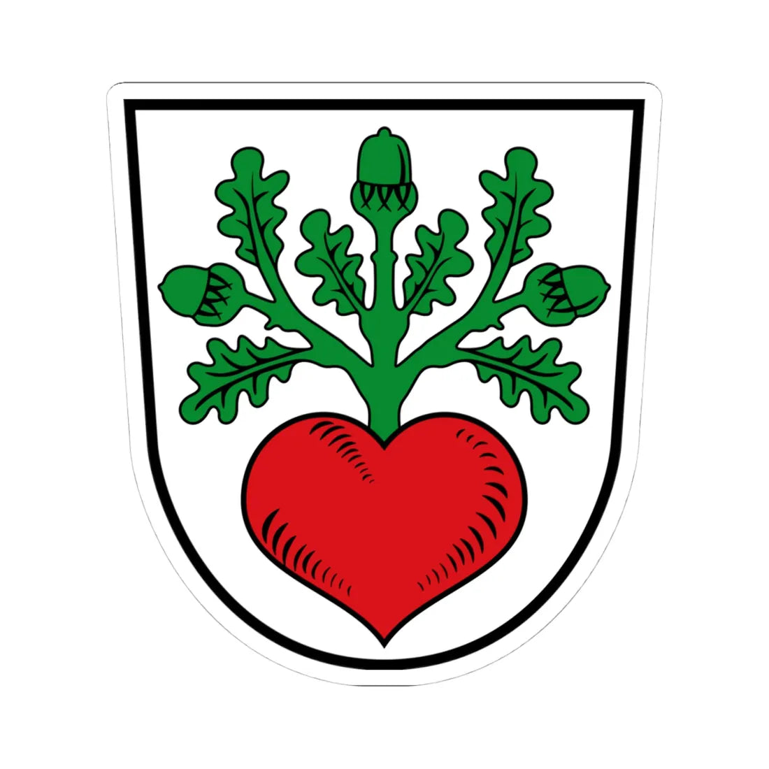DEU Egelsbach COA (Germany) (Coat of Arms) STICKER Vinyl Kiss-Cut Decal 4 Inch White - The Sticker Space