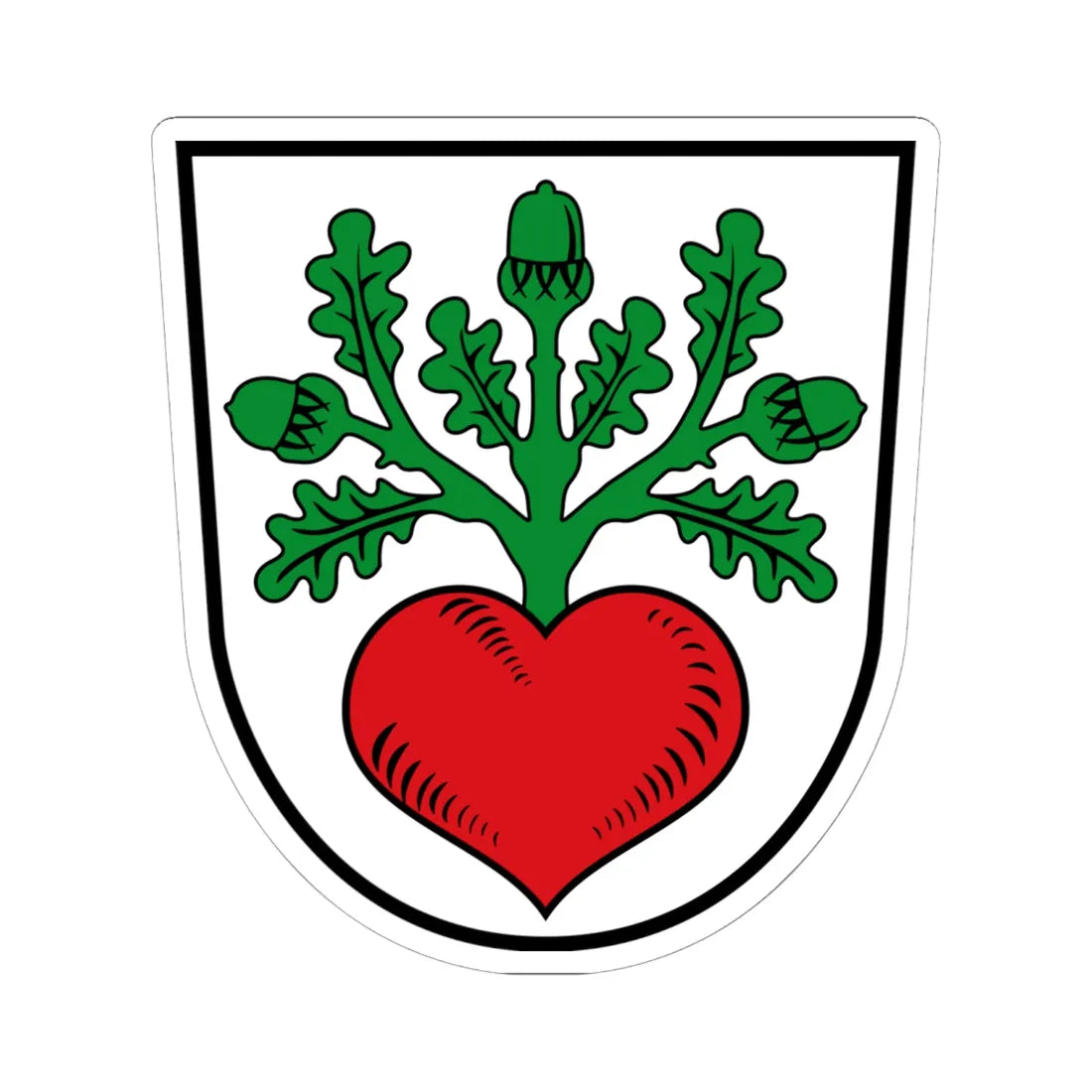 DEU Egelsbach COA (Germany) (Coat of Arms) STICKER Vinyl Kiss-Cut Decal 6 Inch White - The Sticker Space