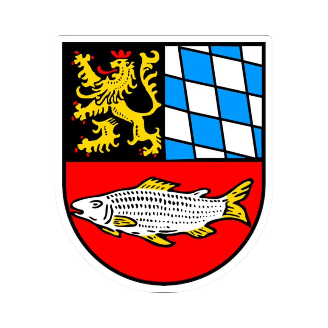 DEU Eschenbach in der Oberpfalz COA (Germany) (Coat of Arms) STICKER Vinyl Kiss-Cut Decal 2 Inch White - The Sticker Space