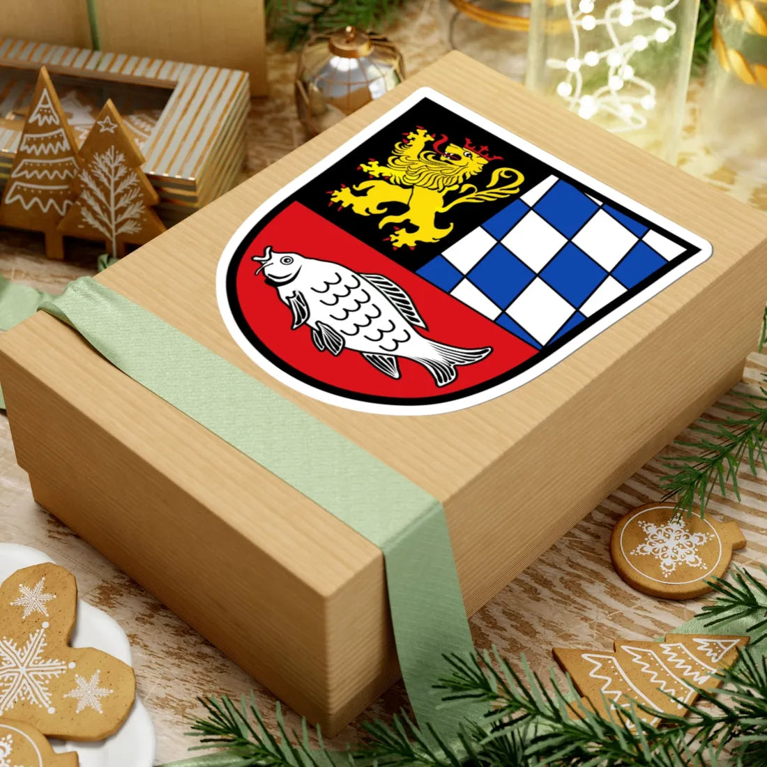 DEU Eschenbach Oberpfalz COA (Germany) (Coat of Arms) STICKER Vinyl Kiss-Cut Decal - The Sticker Space