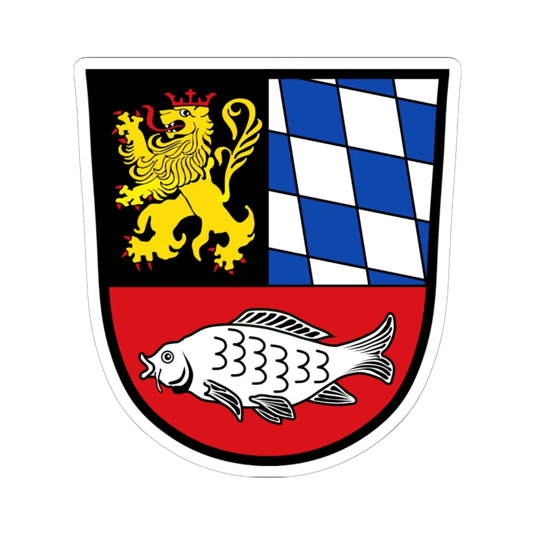 DEU Eschenbach Oberpfalz COA (Germany) (Coat of Arms) STICKER Vinyl Kiss-Cut Decal - The Sticker Space