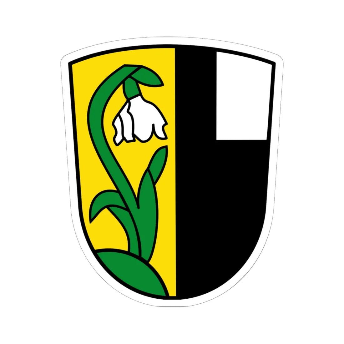 DEU Ettenstatt COA (Germany) (Coat of Arms) STICKER Vinyl Kiss-Cut Decal 6 Inch White - The Sticker Space