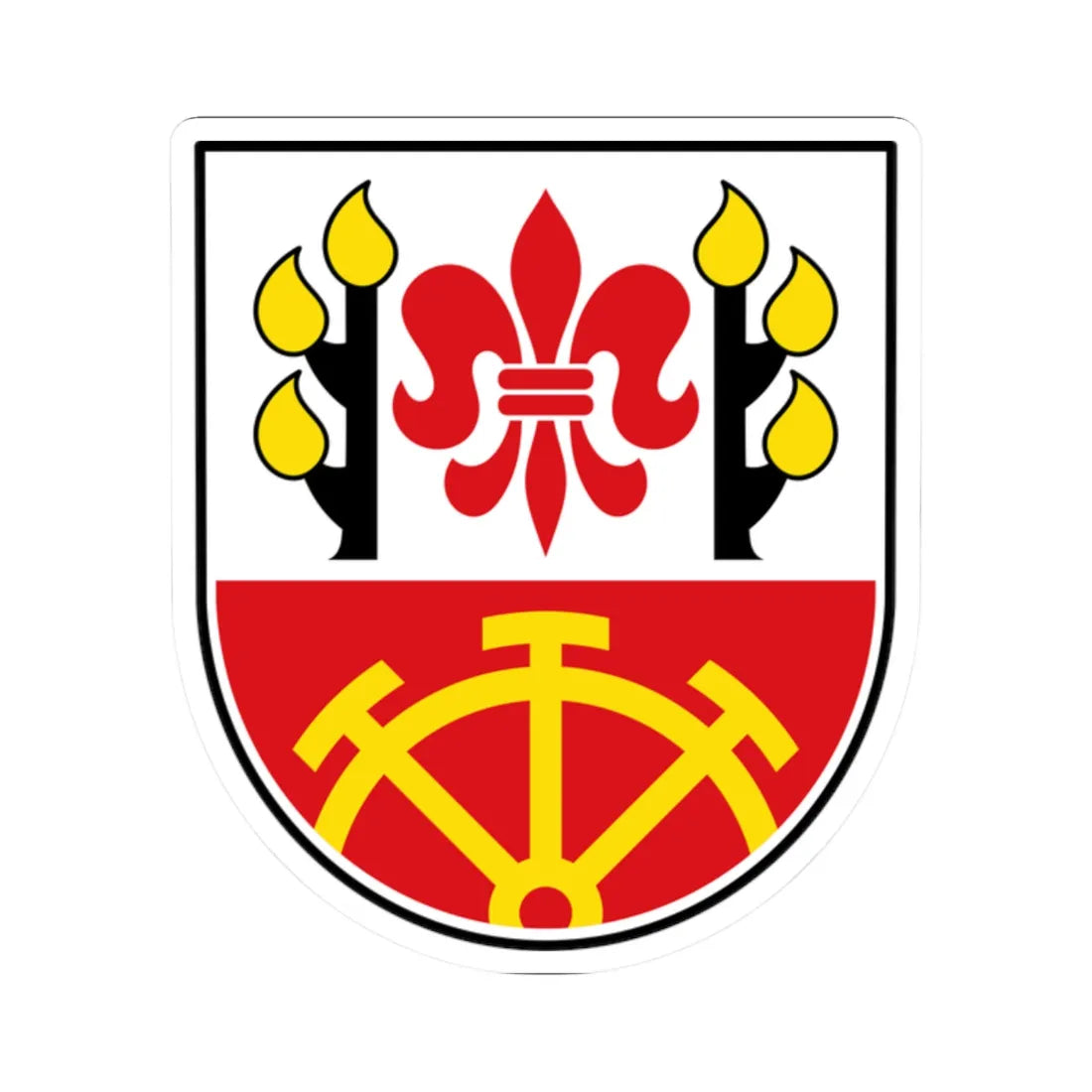 DEU Etzelwang COA (Germany) (Coat of Arms) STICKER Vinyl Kiss-Cut Decal 2 Inch White - The Sticker Space
