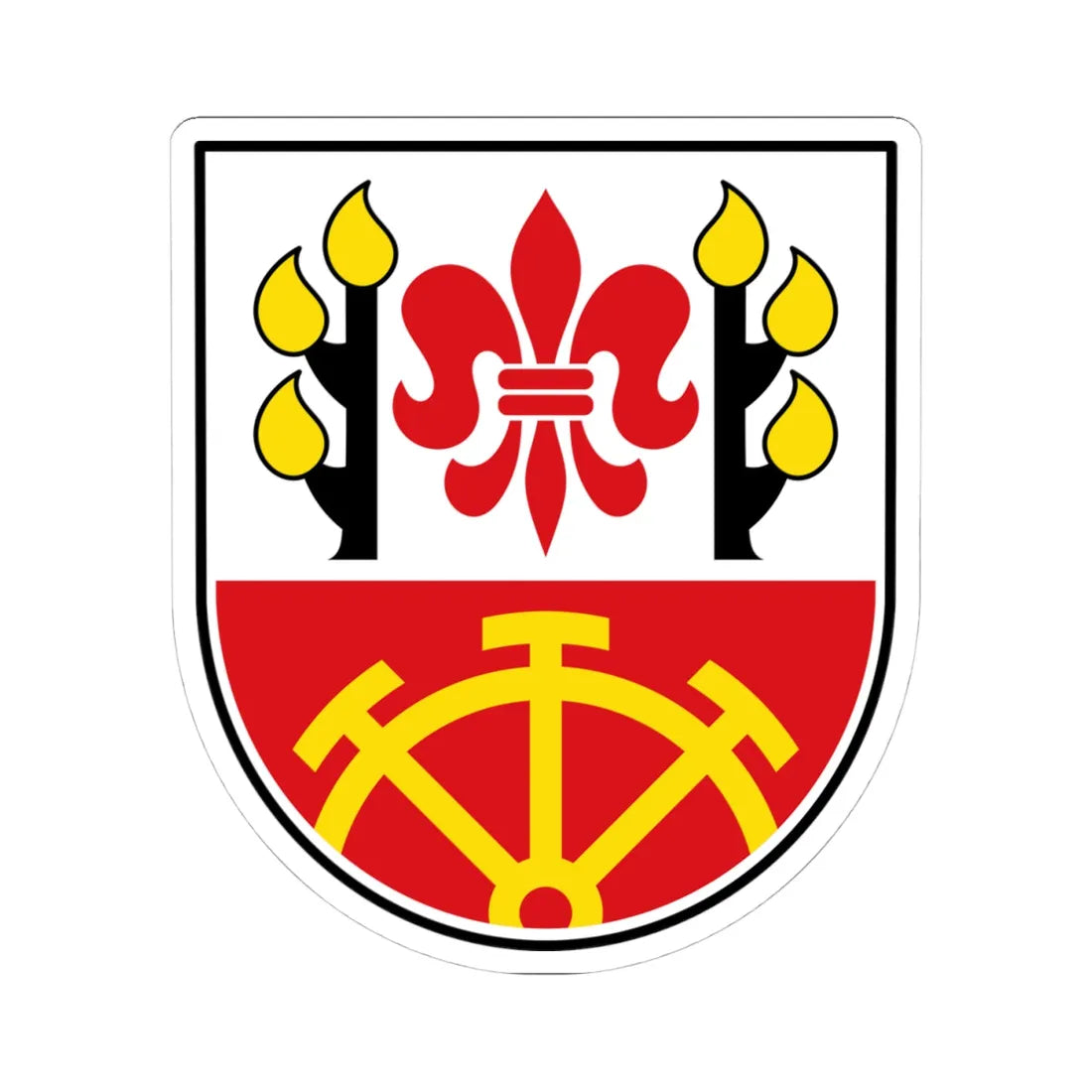 DEU Etzelwang COA (Germany) (Coat of Arms) STICKER Vinyl Kiss-Cut Decal - The Sticker Space