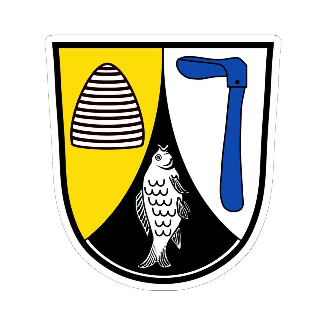 DEU Etzenricht COA (Germany) (Coat of Arms) STICKER Vinyl Kiss-Cut Decal - The Sticker Space