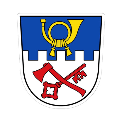 DEU Eurasburg Schwaben COA (Germany) (Coat of Arms) STICKER Vinyl Kiss-Cut Decal 6 Inch White - The Sticker Space