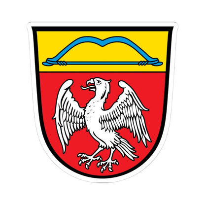 DEU Falkenberg Niederbayern COA (Germany) (Coat of Arms) STICKER Vinyl Kiss-Cut Decal 4 Inch White - The Sticker Space