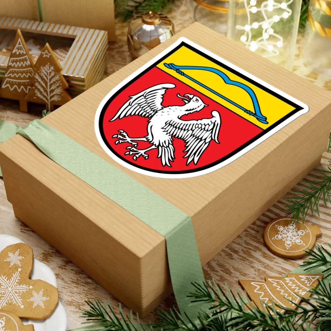 DEU Falkenberg Niederbayern COA (Germany) (Coat of Arms) STICKER Vinyl Kiss-Cut Decal - The Sticker Space