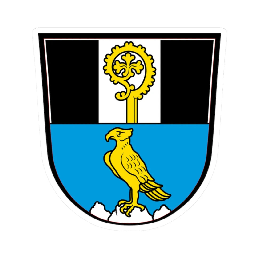 DEU Falkenberg Oberpfalz COA (Germany) (Coat of Arms) STICKER Vinyl Kiss-Cut Decal 2 Inch White - The Sticker Space