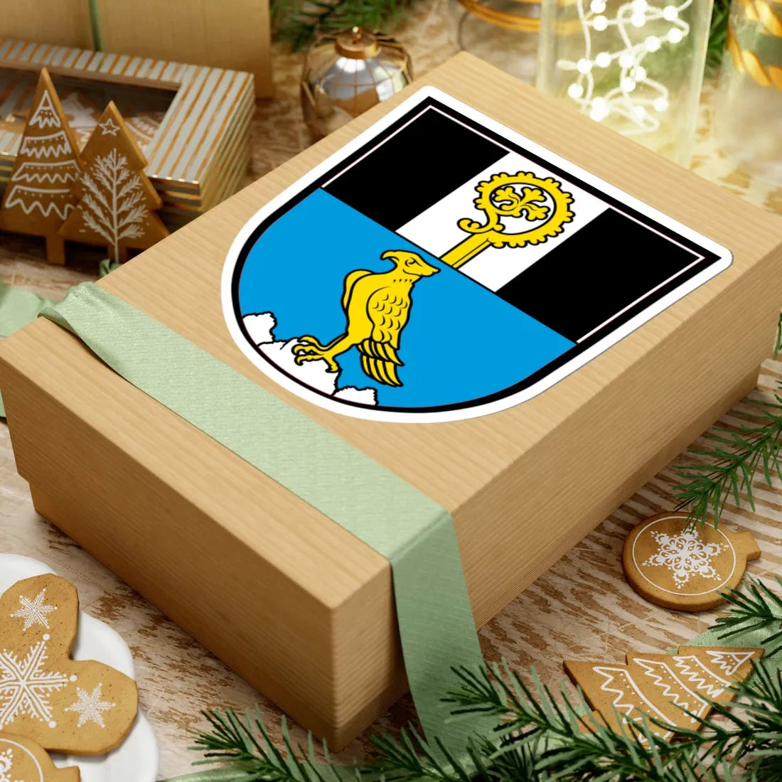 DEU Falkenberg Oberpfalz COA (Germany) (Coat of Arms) STICKER Vinyl Kiss-Cut Decal - The Sticker Space