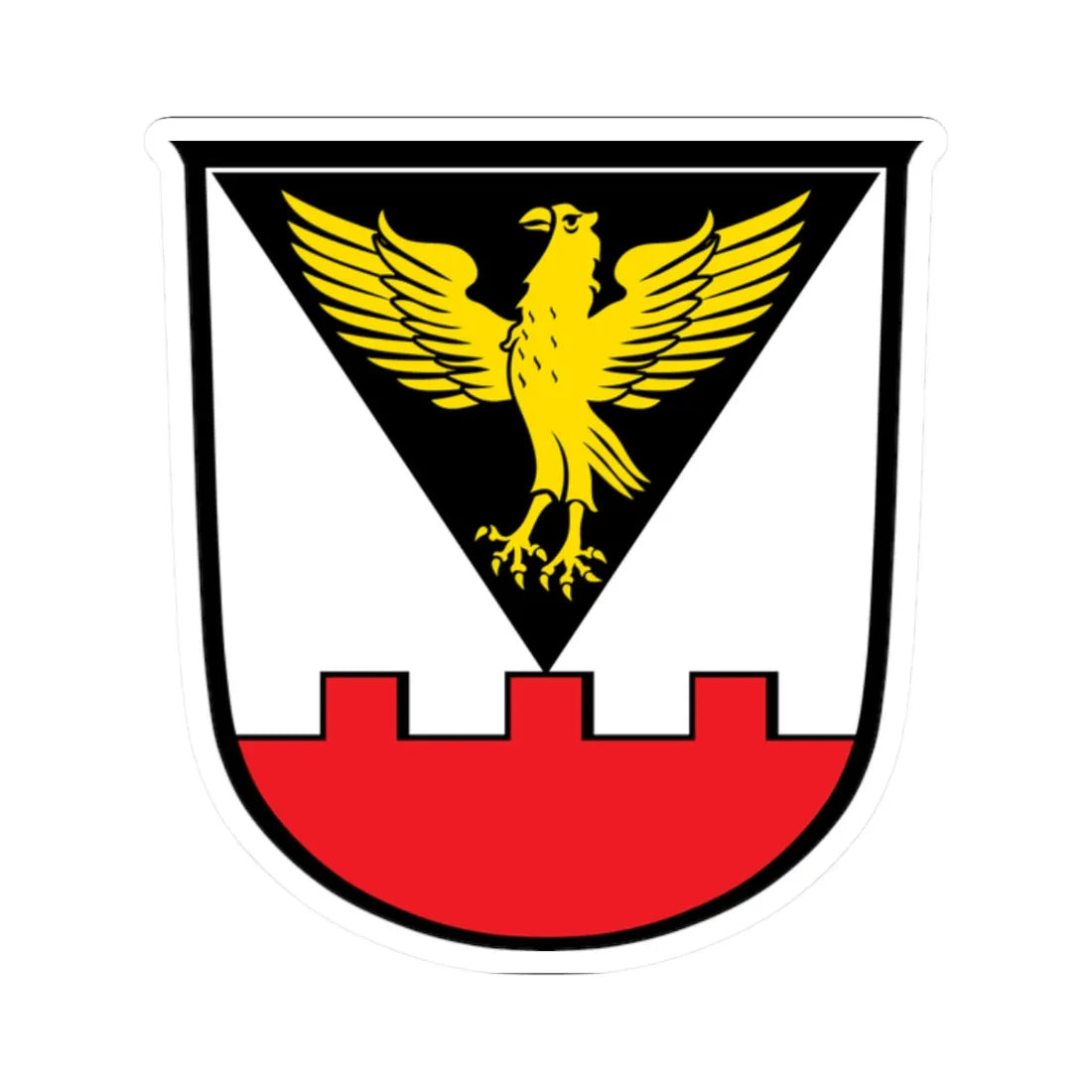 DEU Falkenfels COA (Germany) (Coat of Arms) STICKER Vinyl Kiss-Cut Decal 2 Inch White - The Sticker Space