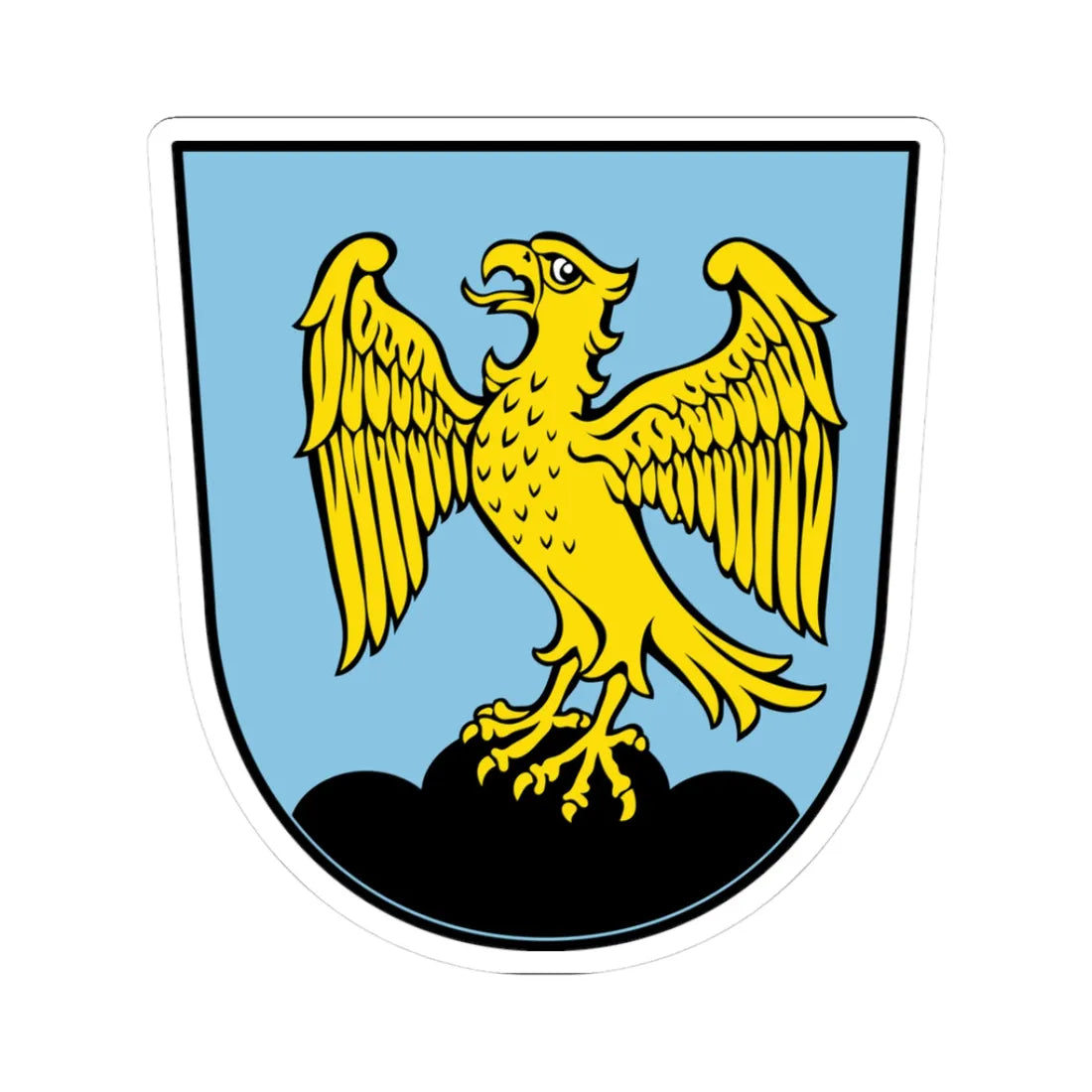 DEU Falkenstein Oberpfalz COA (Germany) (Coat of Arms) STICKER Vinyl Kiss-Cut Decal 3 Inch White - The Sticker Space