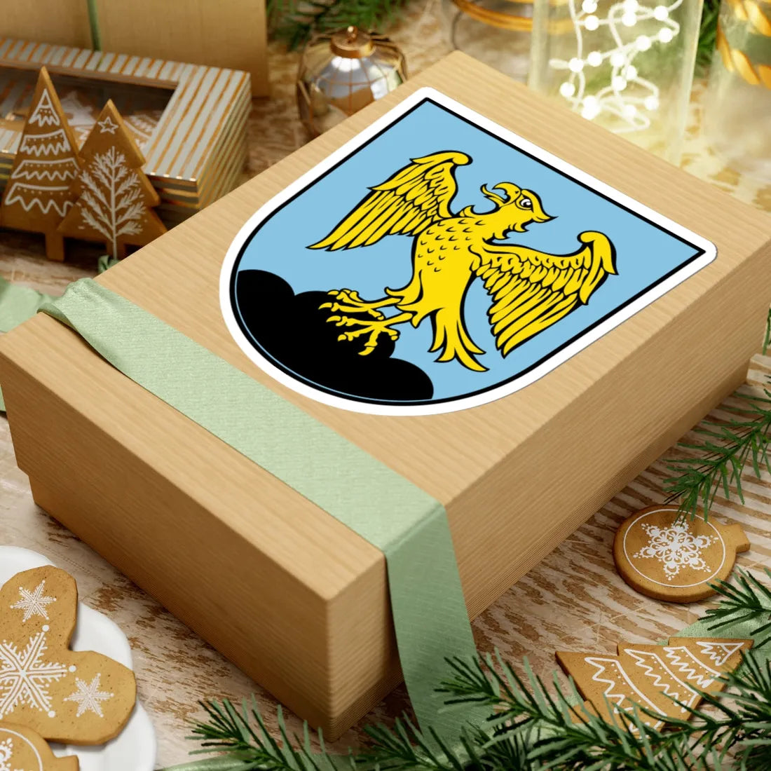 DEU Falkenstein Oberpfalz COA (Germany) (Coat of Arms) STICKER Vinyl Kiss-Cut Decal - The Sticker Space