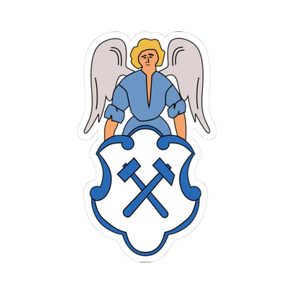 DEU Falkenstein Vogtland COA (Germany) (Coat of Arms) STICKER Vinyl Kiss-Cut Decal 3 Inch White - The Sticker Space