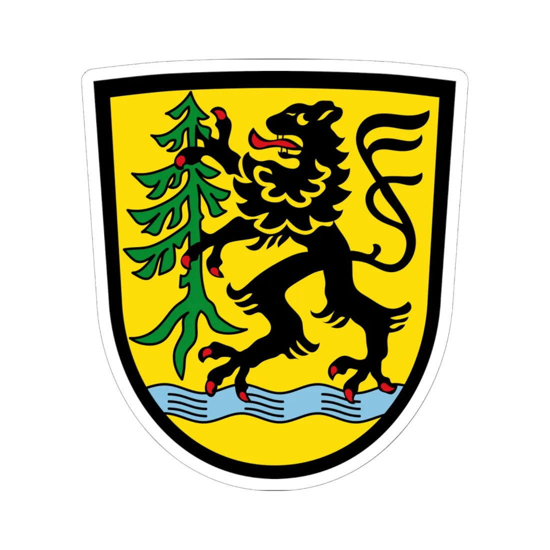 DEU Feichten an der Alz COA (Germany) (Coat of Arms) STICKER Vinyl Kiss-Cut Decal 6 Inch White - The Sticker Space