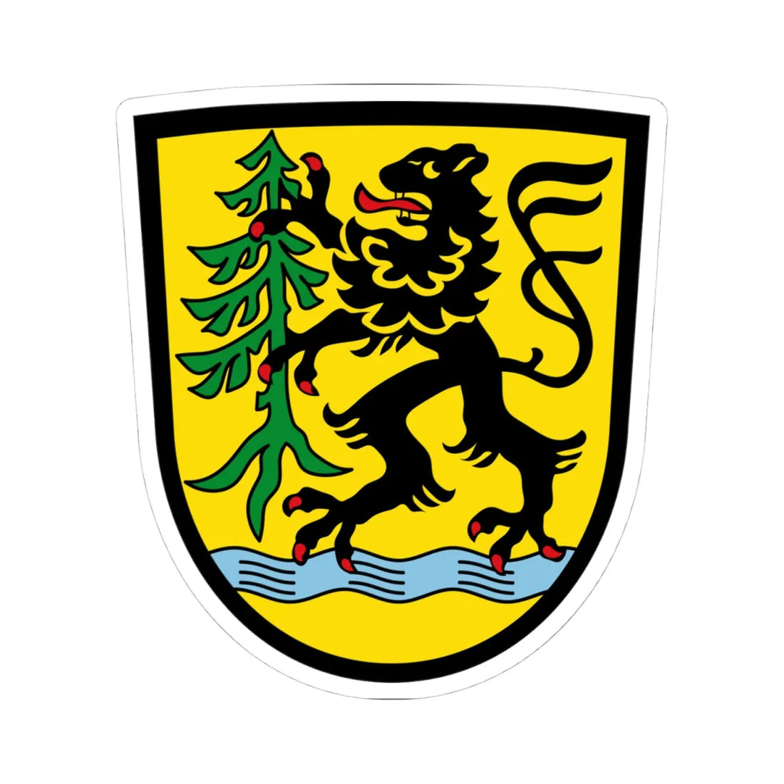 DEU Feichten an der Alz COA (Germany) (Coat of Arms) STICKER Vinyl Kiss-Cut Decal - The Sticker Space