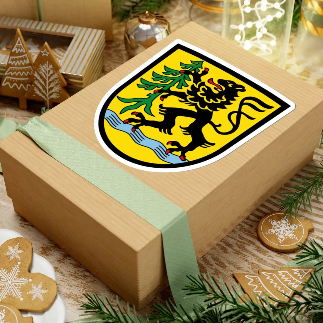 DEU Feichten an der Alz COA (Germany) (Coat of Arms) STICKER Vinyl Kiss-Cut Decal - The Sticker Space