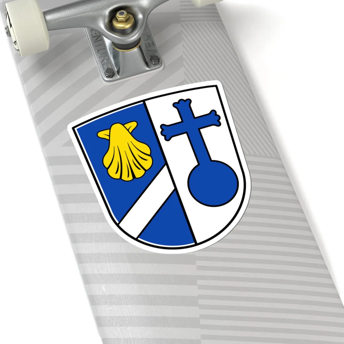 DEU Feldkirchen Landkreis München COA (Germany) (Coat of Arms) STICKER Vinyl Kiss-Cut Decal - The Sticker Space