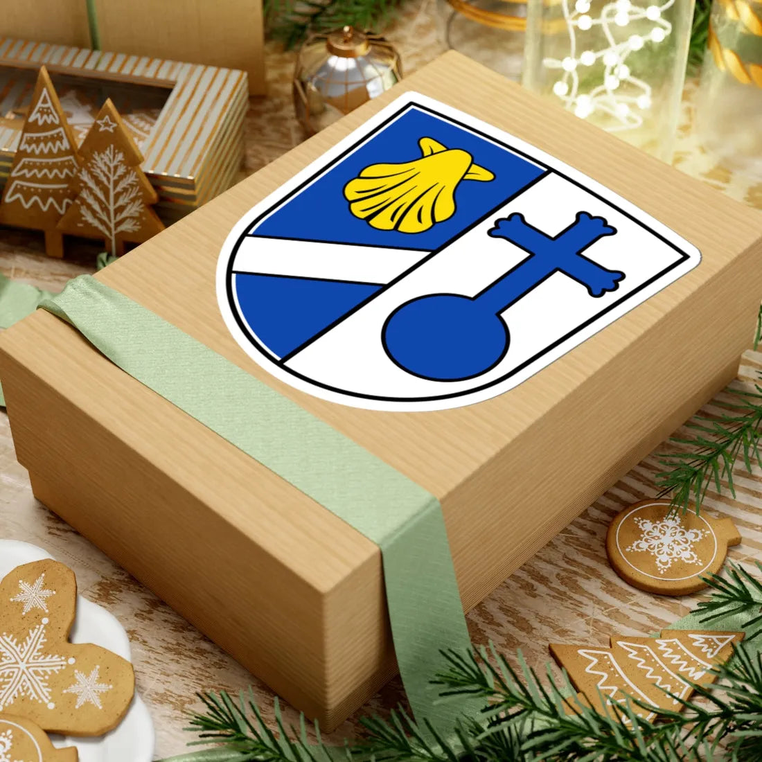 DEU Feldkirchen Landkreis München COA (Germany) (Coat of Arms) STICKER Vinyl Kiss-Cut Decal - The Sticker Space