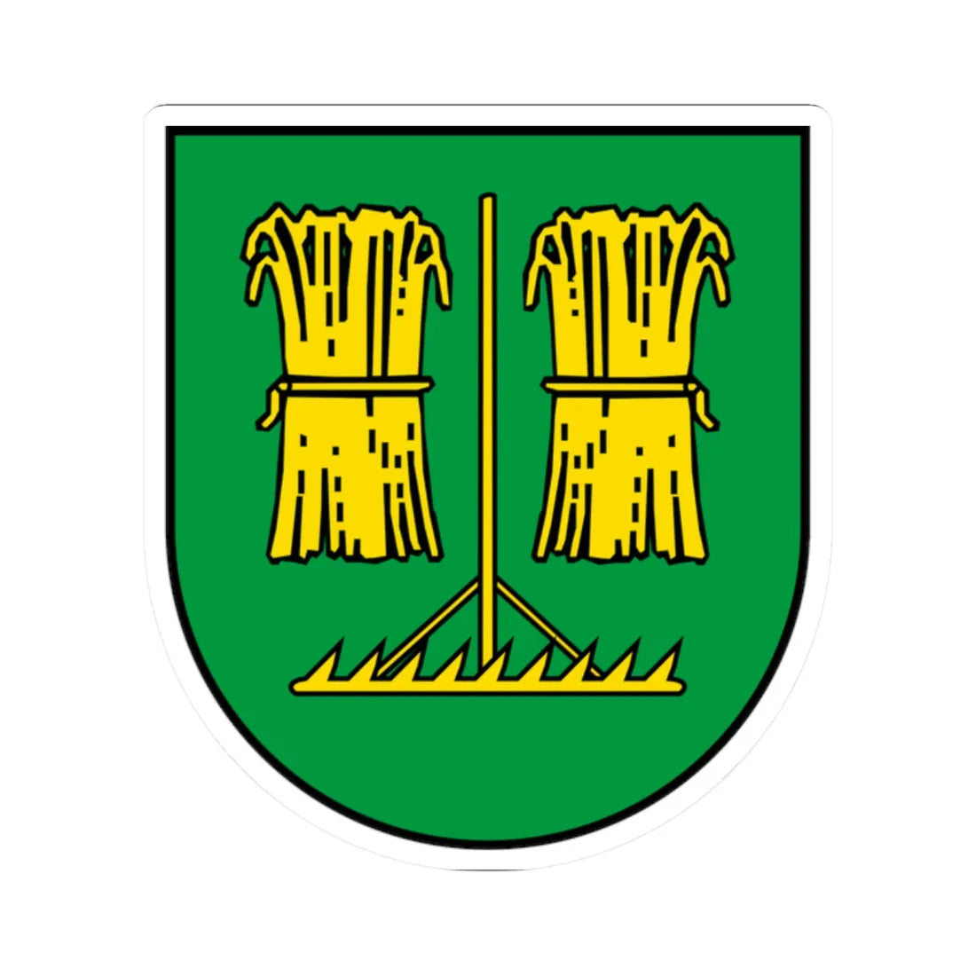 DEU Feldstetten COA (Germany) (Coat of Arms) STICKER Vinyl Kiss-Cut Decal 2 Inch White - The Sticker Space