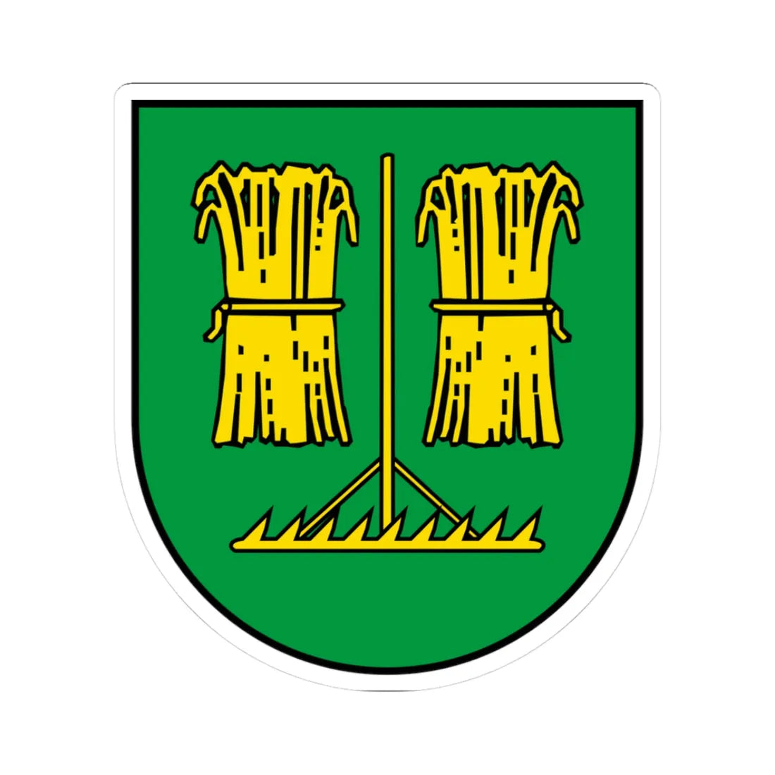 DEU Feldstetten COA (Germany) (Coat of Arms) STICKER Vinyl Kiss-Cut Decal 3 Inch White - The Sticker Space