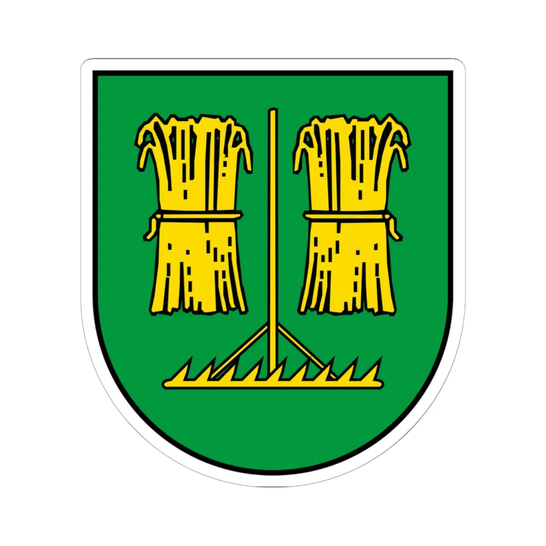 DEU Feldstetten COA (Germany) (Coat of Arms) STICKER Vinyl Kiss-Cut Decal 6 Inch White - The Sticker Space